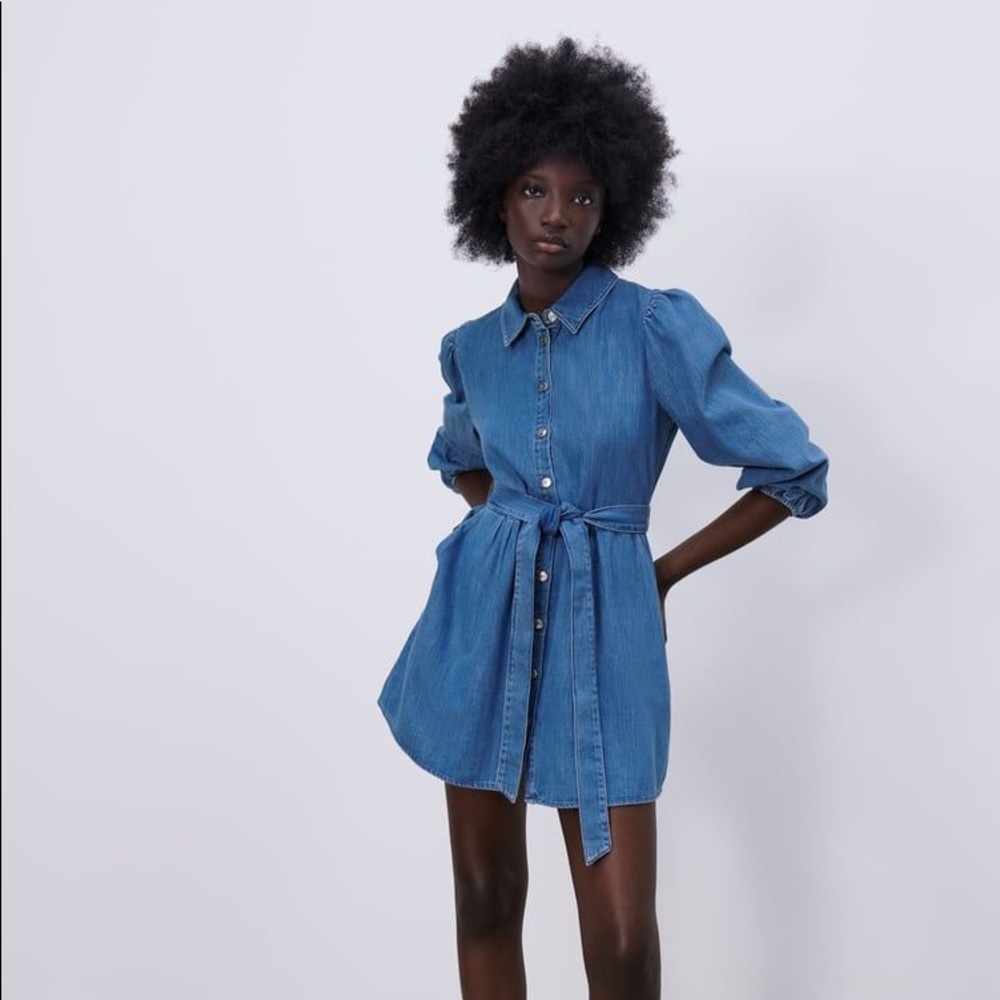 Denim shirt dress